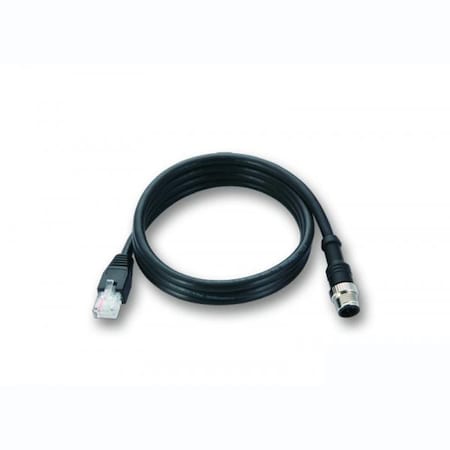 Moxa 1-Meter M12-To-M12 Cat-5E Stp Ethernet Cable W/ Waterproof 4-Pin CBL-M12DMM4PM12DMM4P-BK-100-IP67